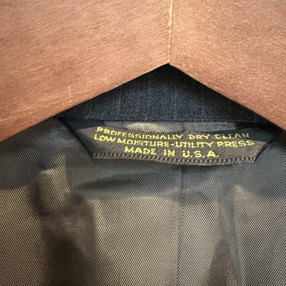 Vtg Strathmore Blazer Men Sz 38 Gray Pinstripe 100% Wool Classic Suit Jacket USA - Picture 13 of 14